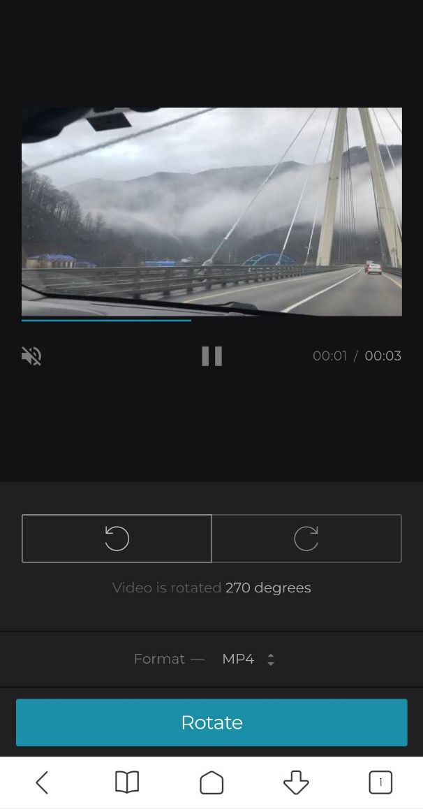 Rotate the video on Android with one click