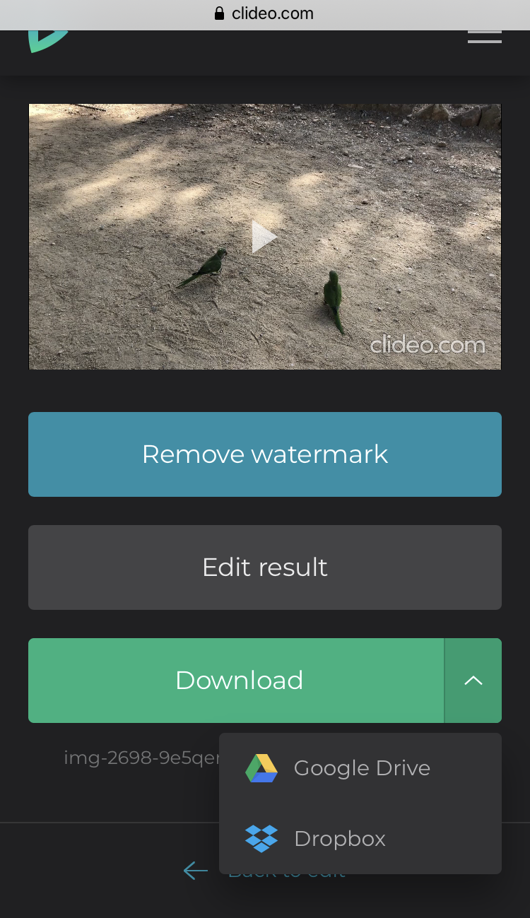 Save the combined video to iPhone