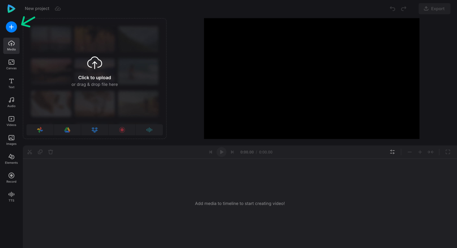 Import video to add AI voice