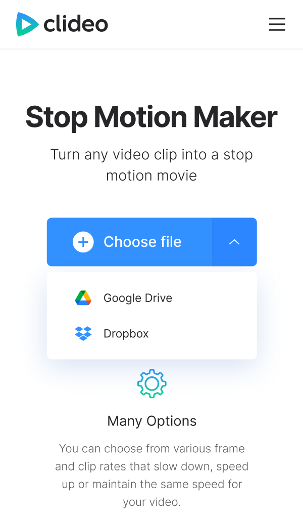 Upload a video to make stop motion on iPhone
