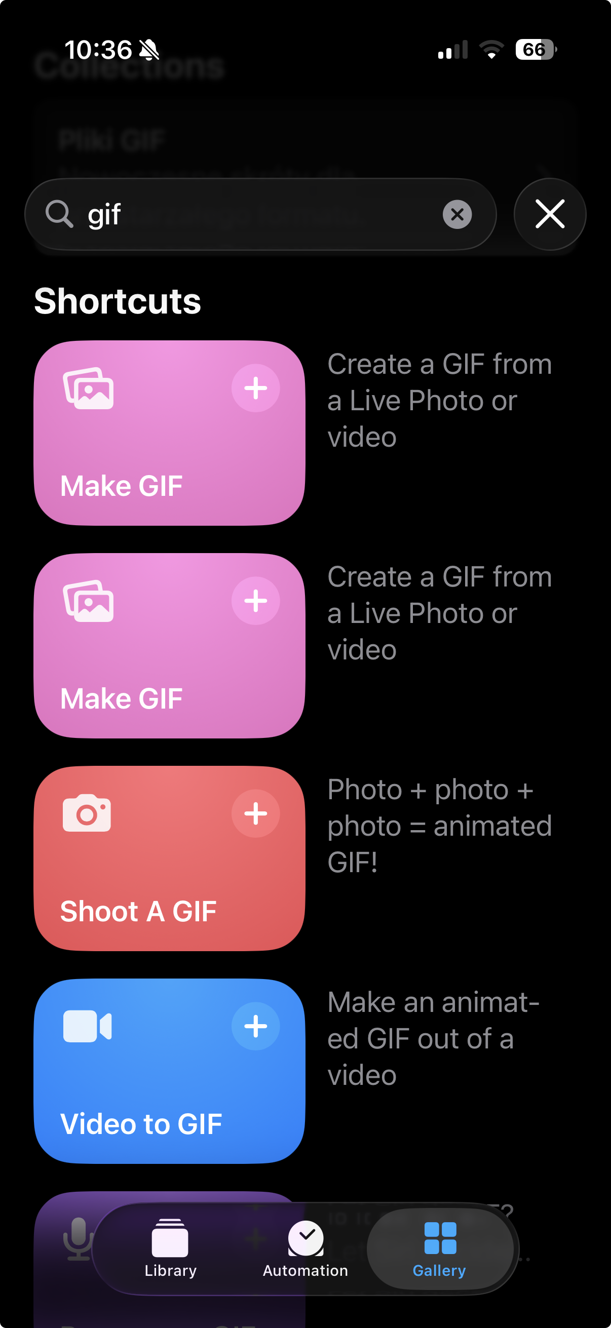 Create GIF from MOV using Shortcuts MOV to GIF Shortcuts