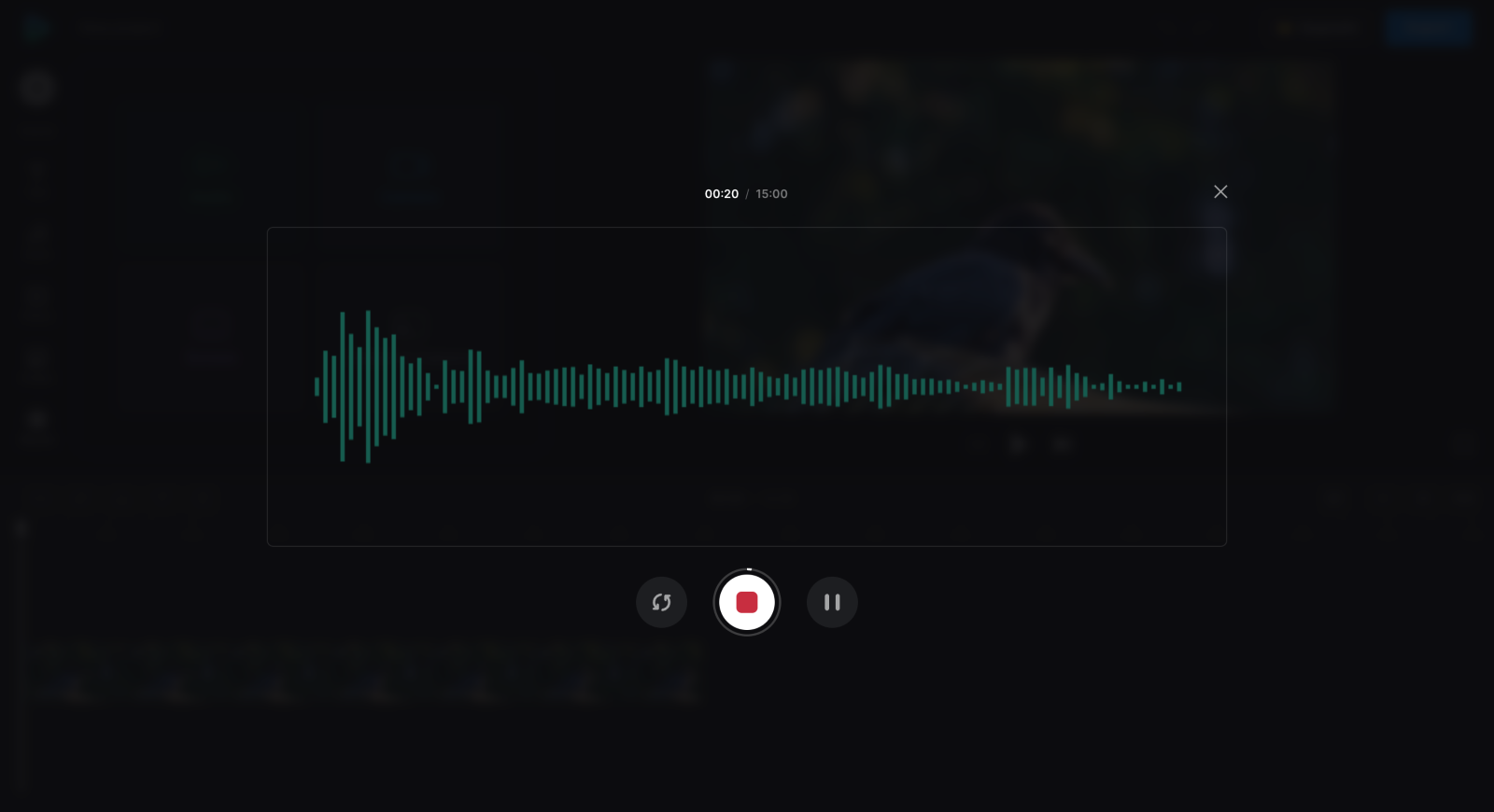 Record audio for video