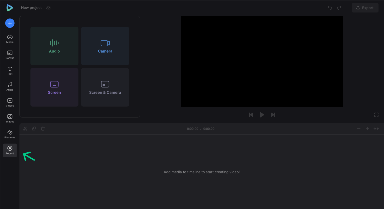 Record for a horizontal video for TikTok