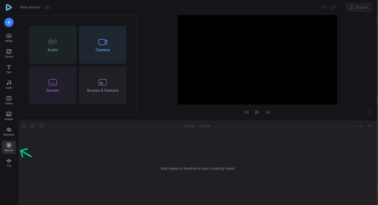 Record video or audio to create an invitation video