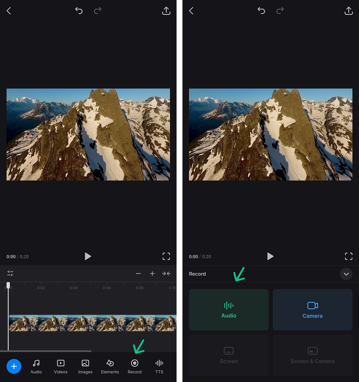 Record voice on iPhone