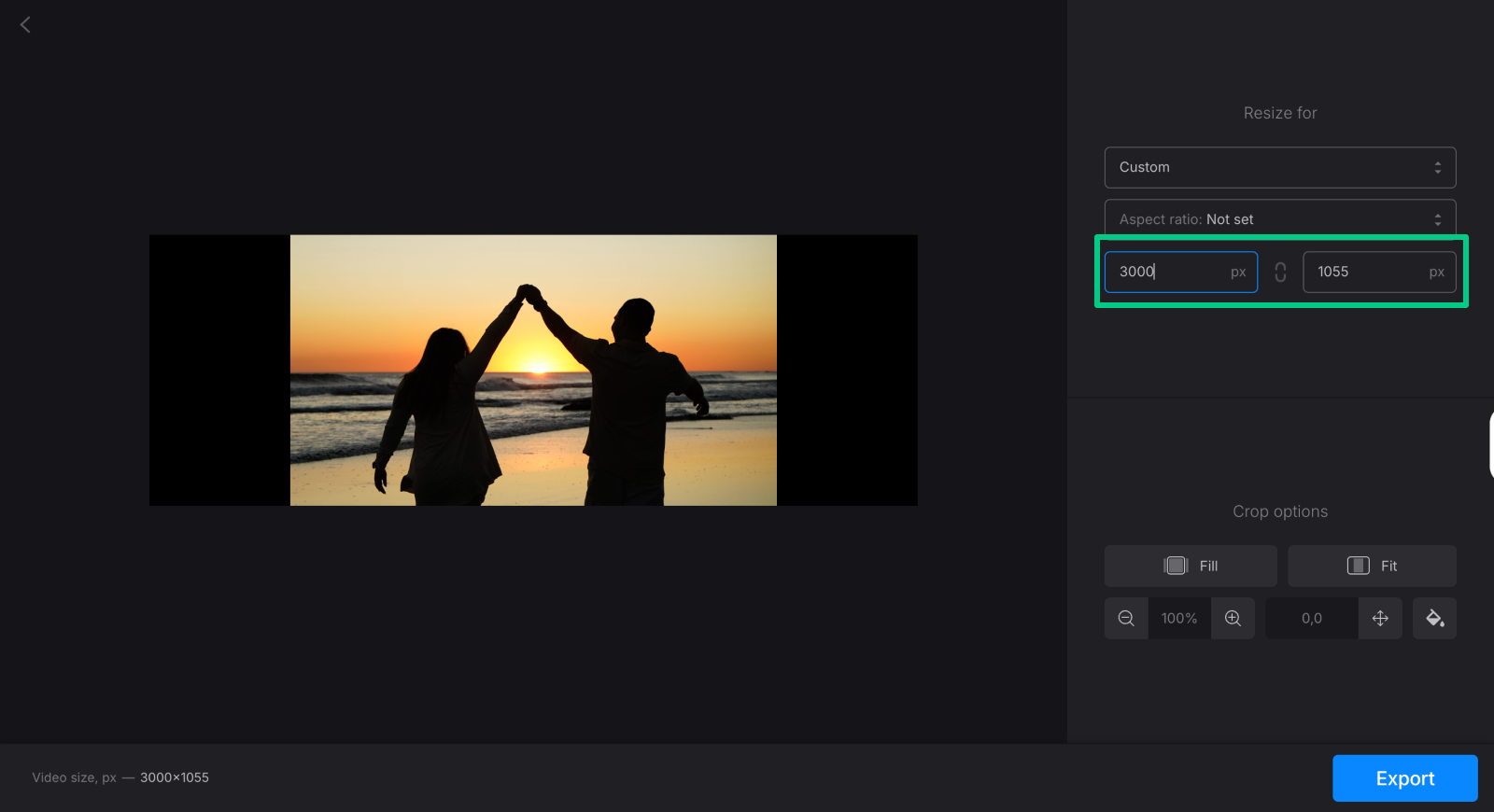 Resize image for Tumblr banner