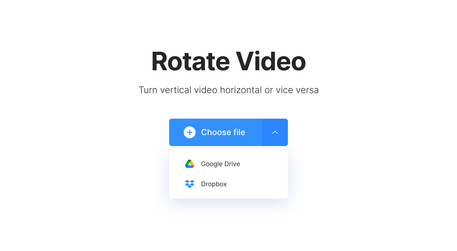 Upload an MP4 video you want to rotate