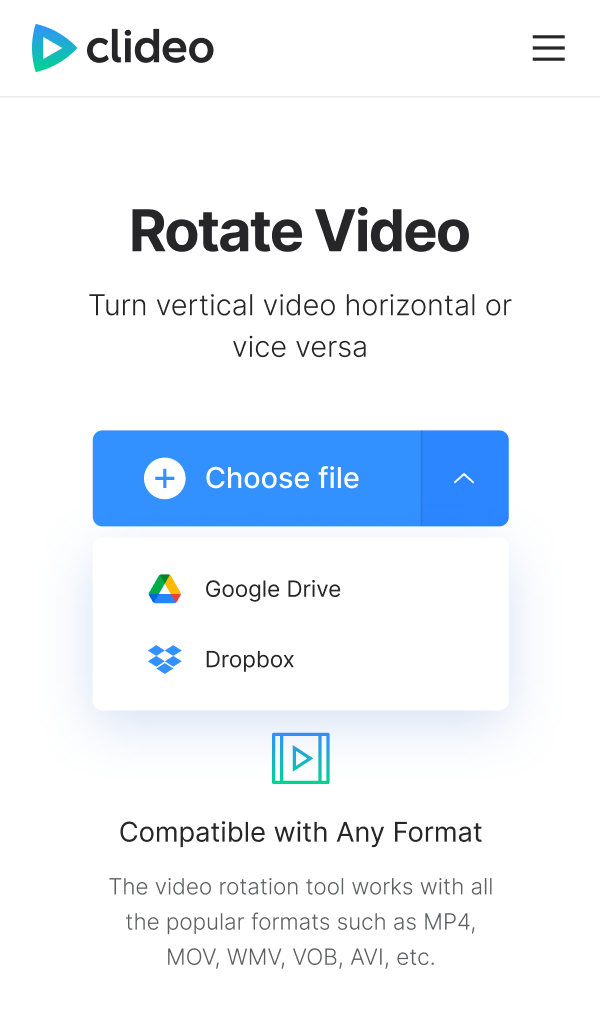 Add a video to rotate from Android device
