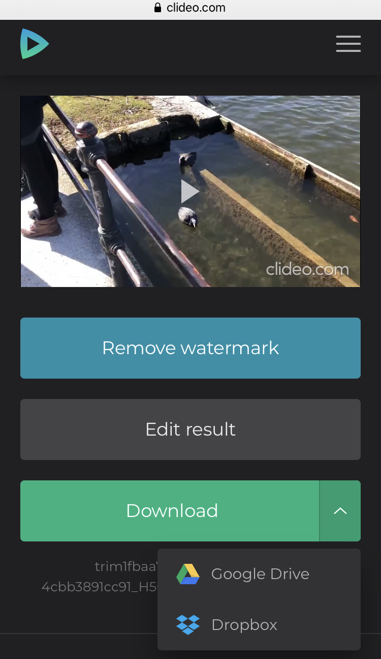 Download reversed video on iPhone