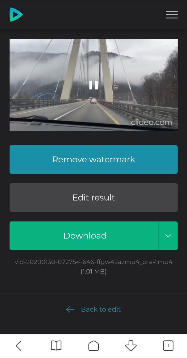 Download the rotated video to Android phone