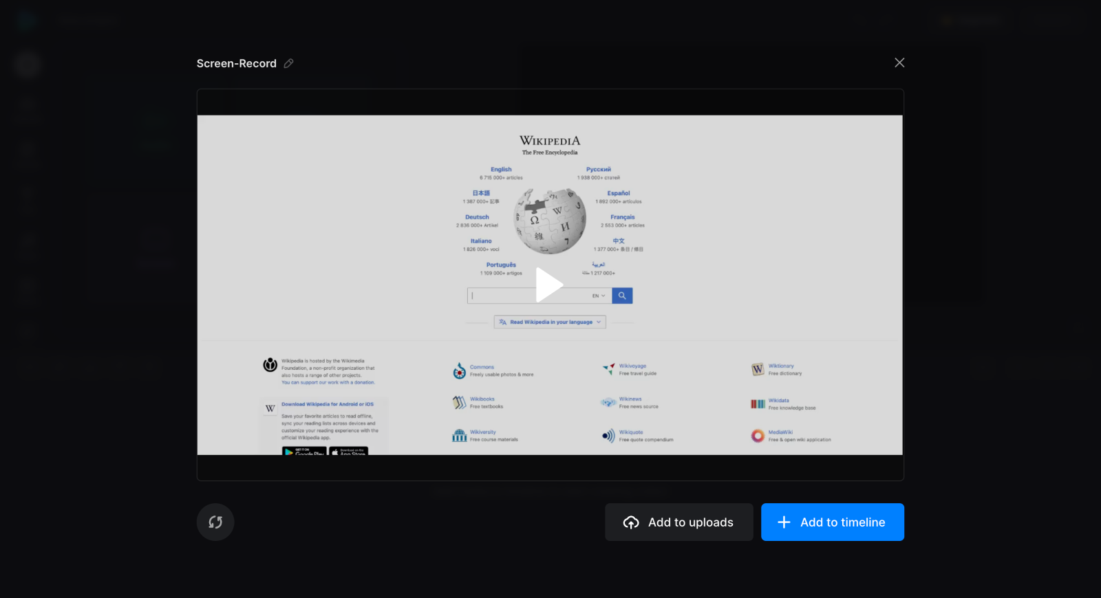 Save screen recording