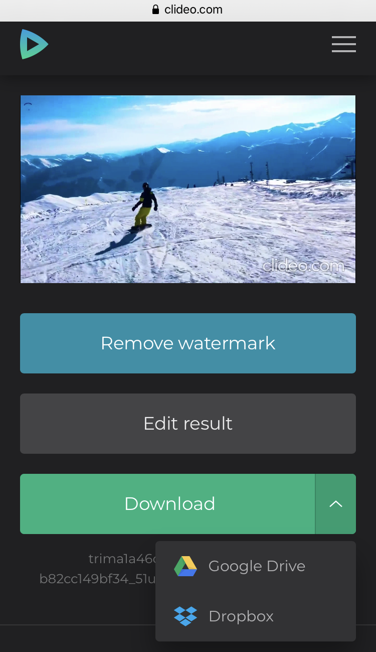 Download the speeded up video on Android