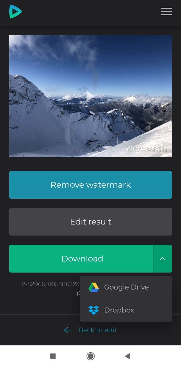 How to save trimmed Android video Download the trimmed video to Android device