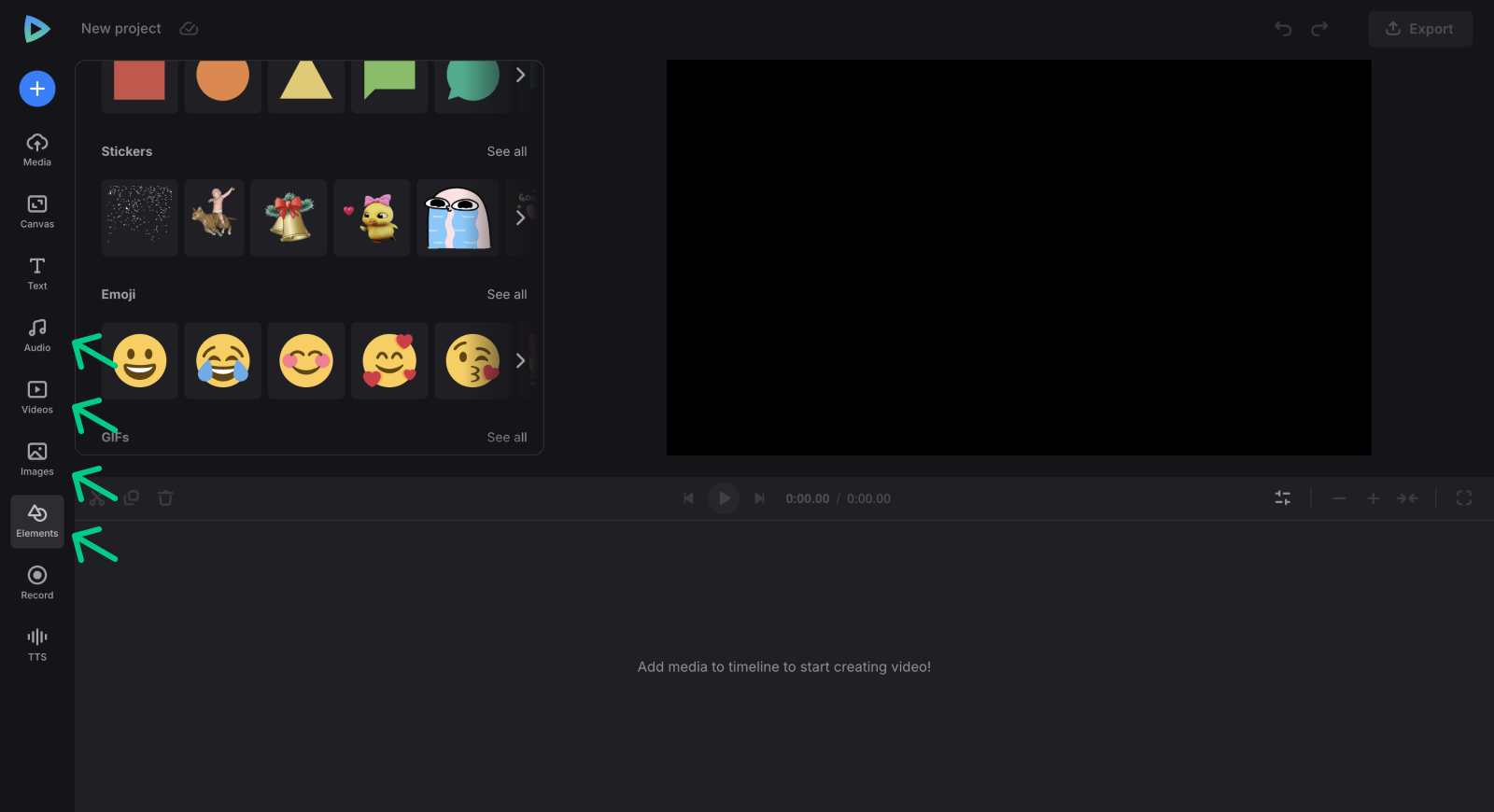 Search stock assets to make a viral TikTok video