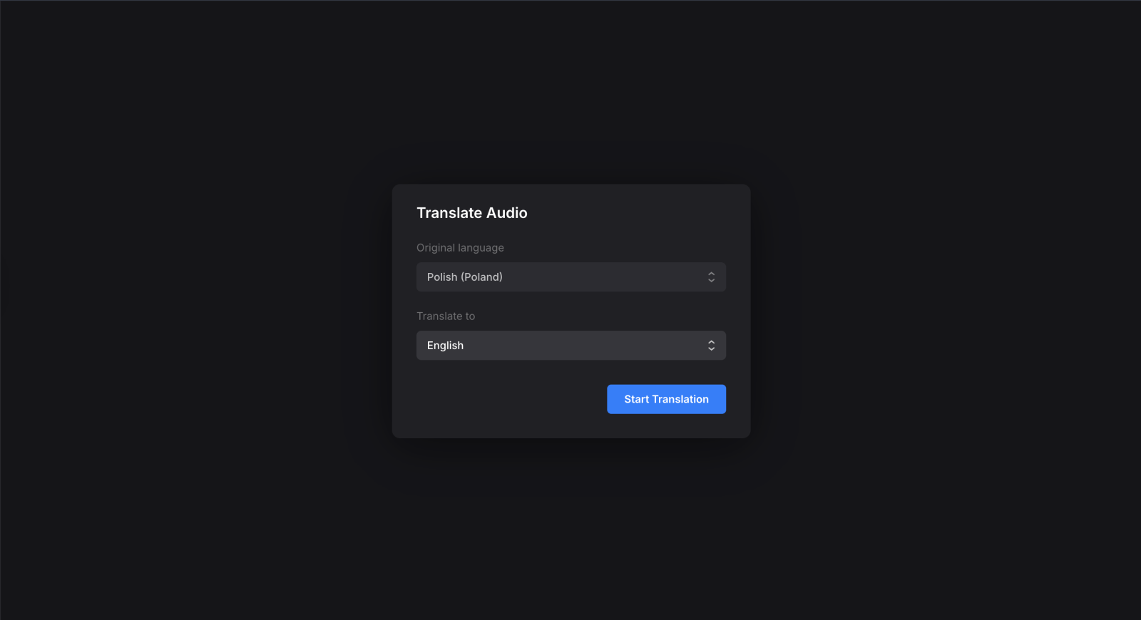 Select languages to translate song