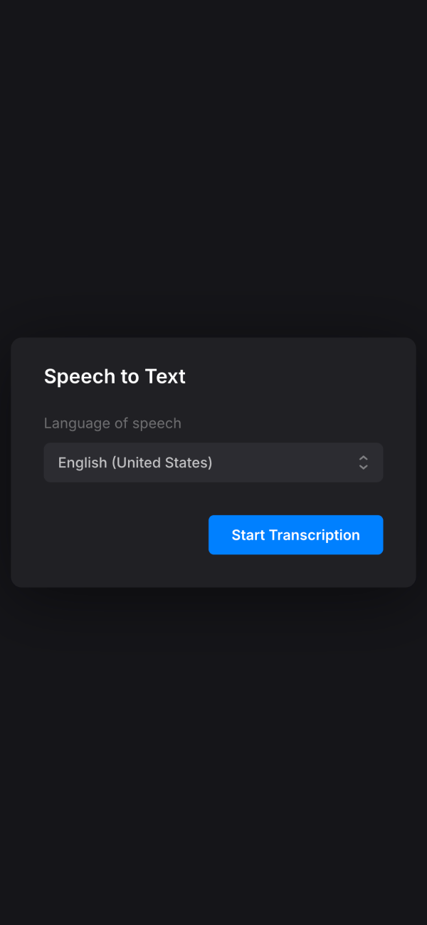 Select language to transcribe audio to text on iPhone