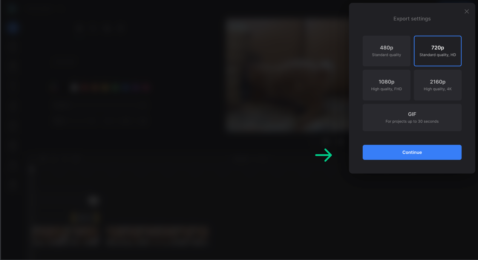 Select output quality after splitting Select output quality for a splitted video