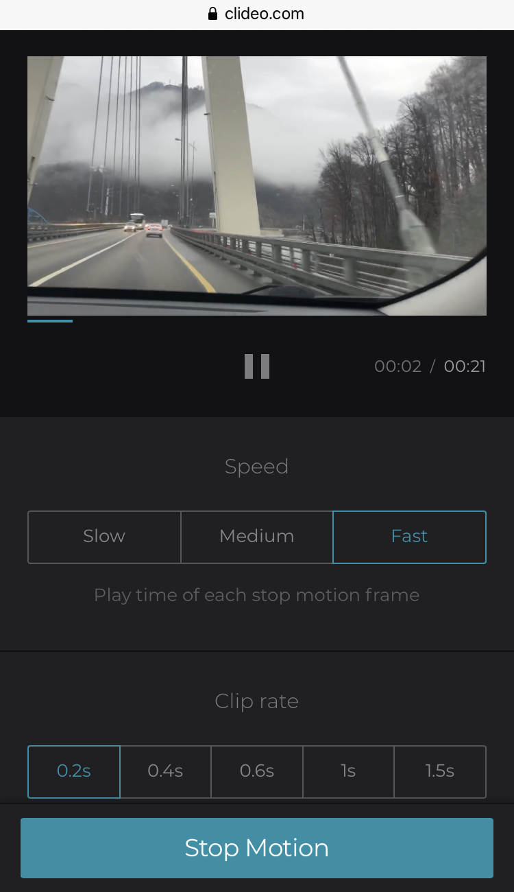 Change stop motion video speed on iPhone