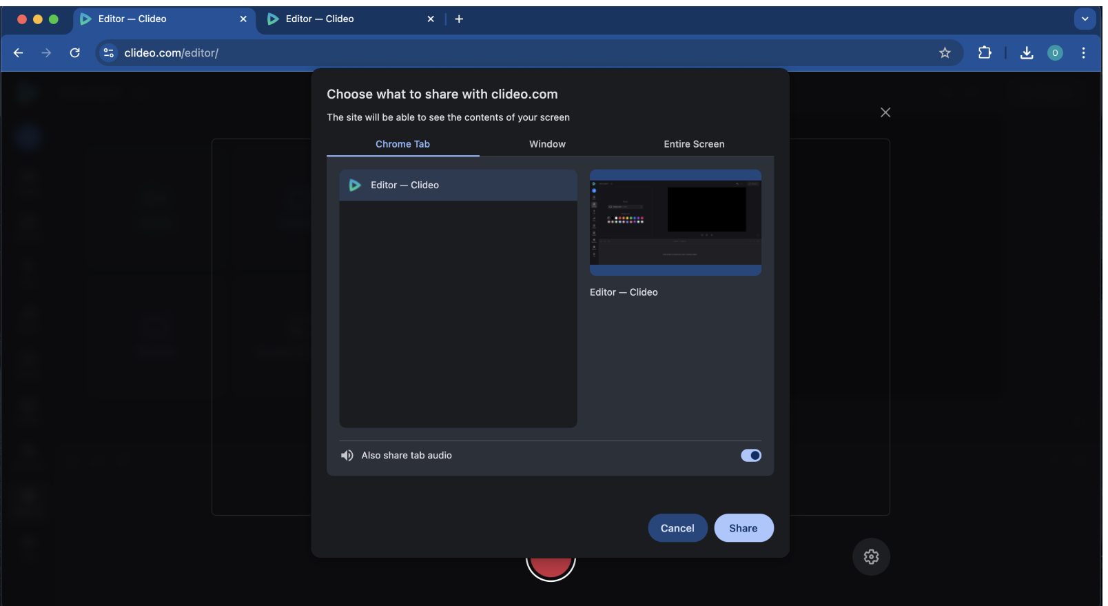 Select tab for video tutorial