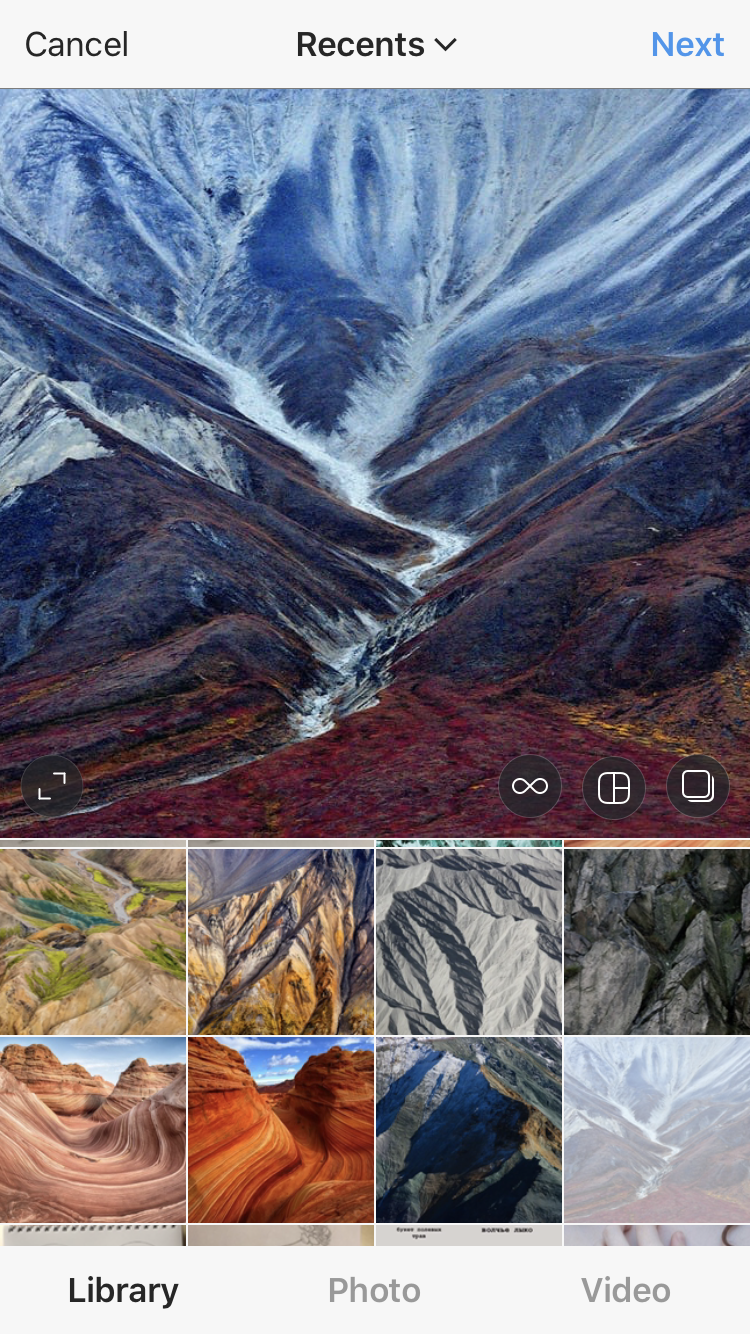 Upload a video to crop on Instagram