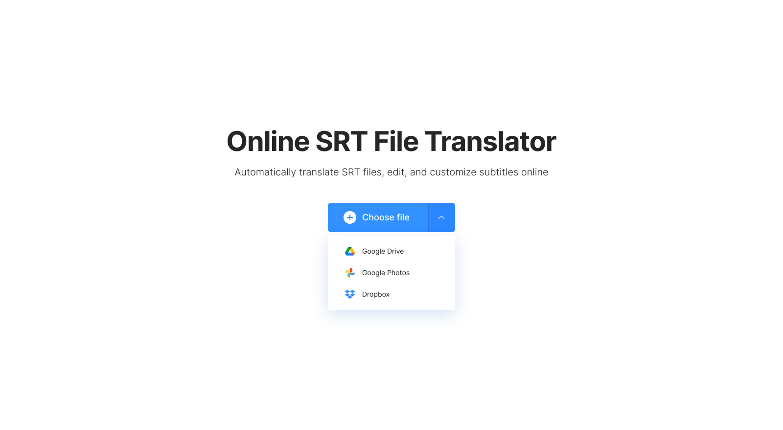 SRT file translator