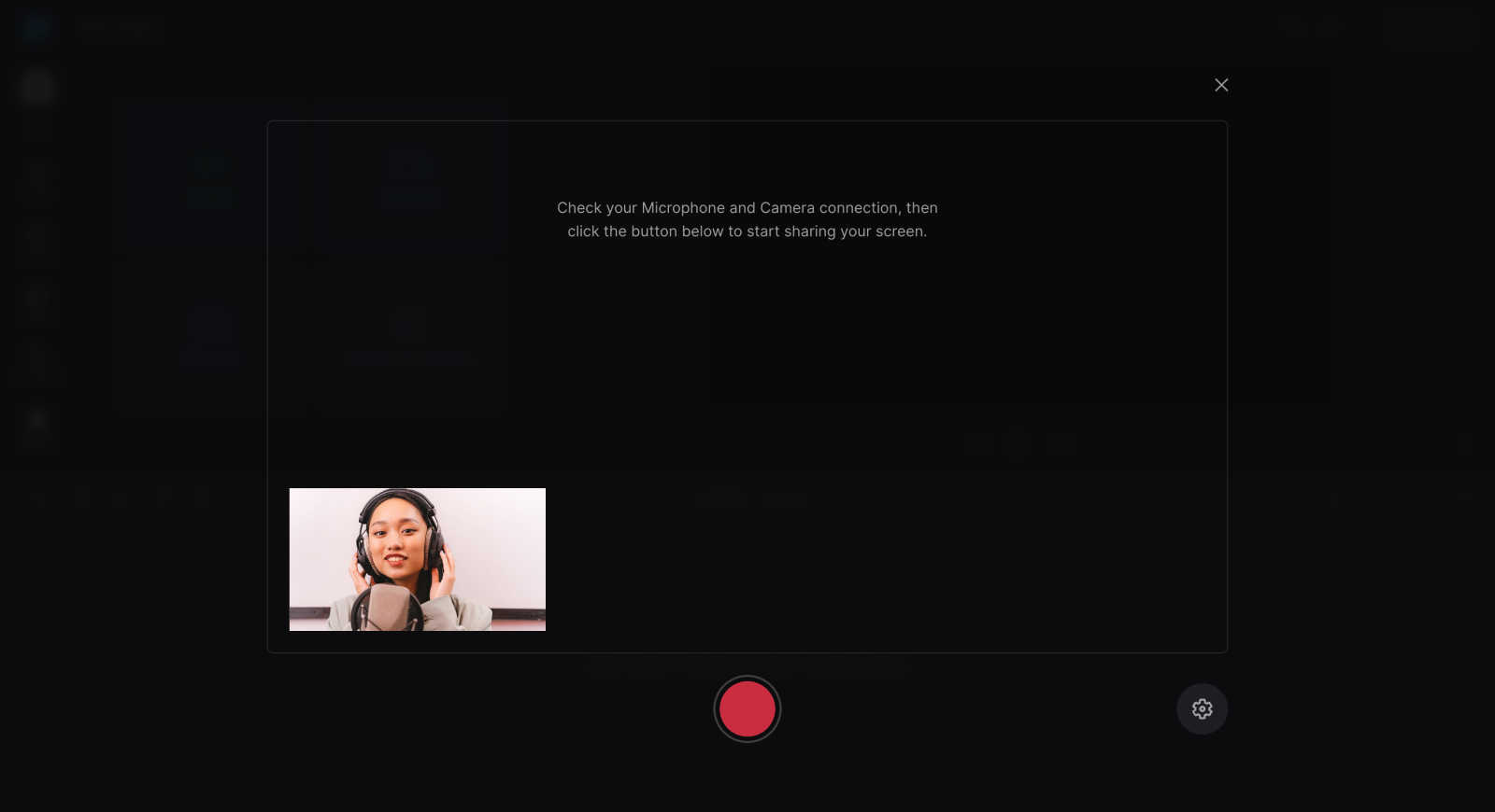 Start to record picture-in-picture-video