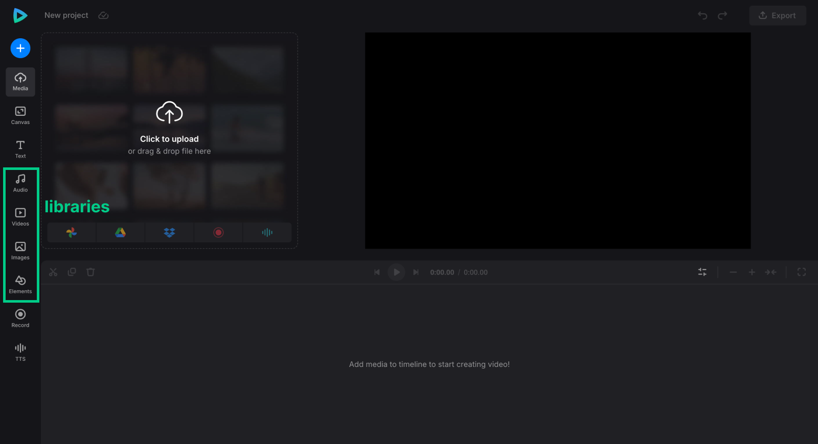 Stock libraries for video with AI voice