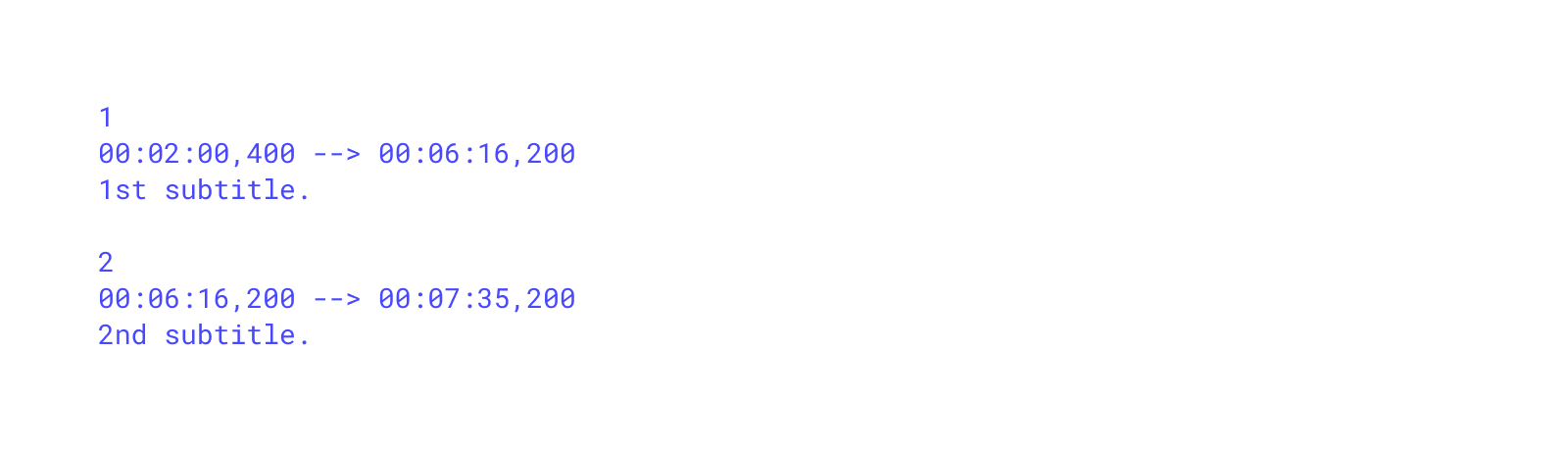 SubRipper .srt subtitle file format 