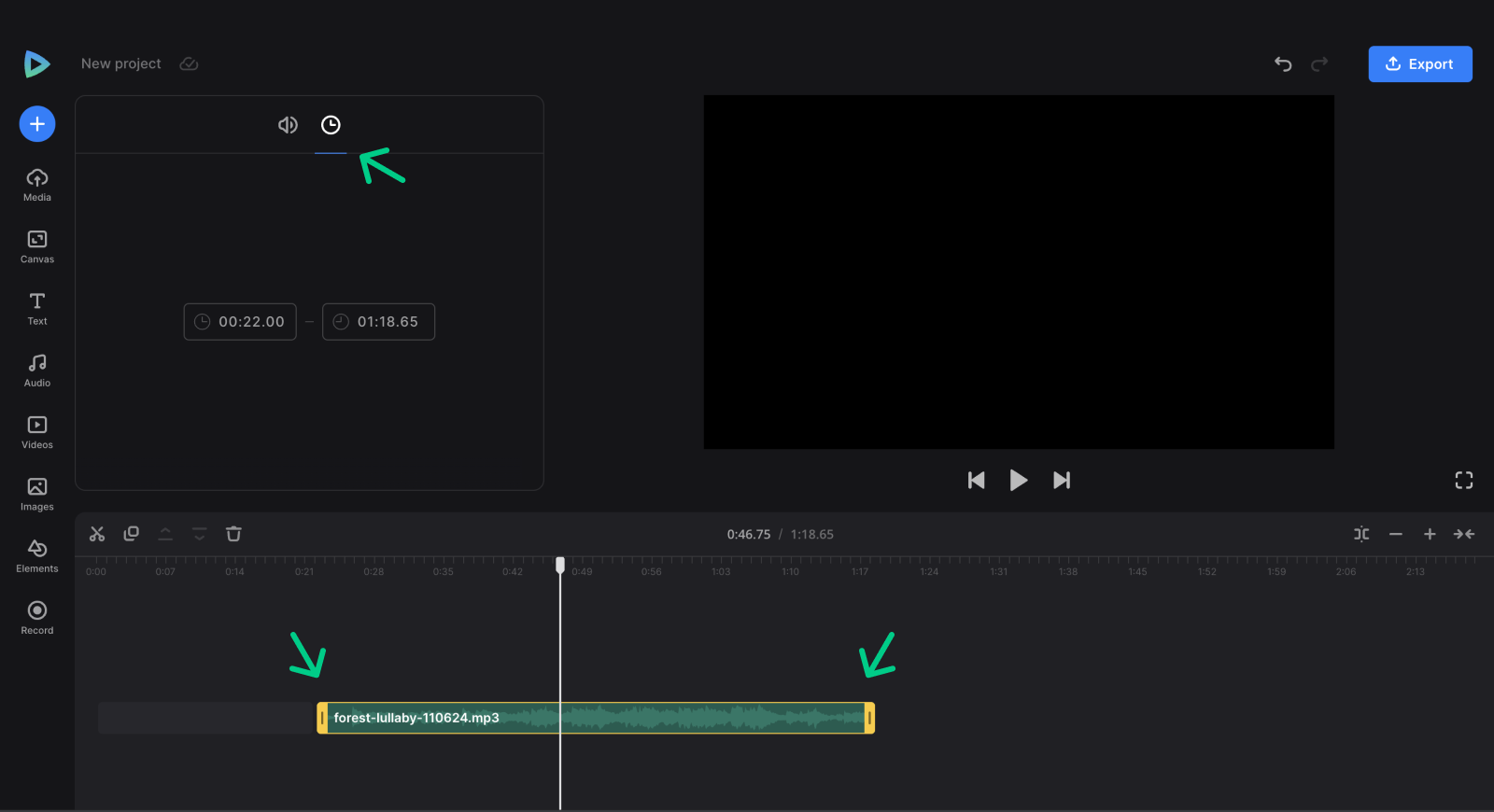 Trim audio