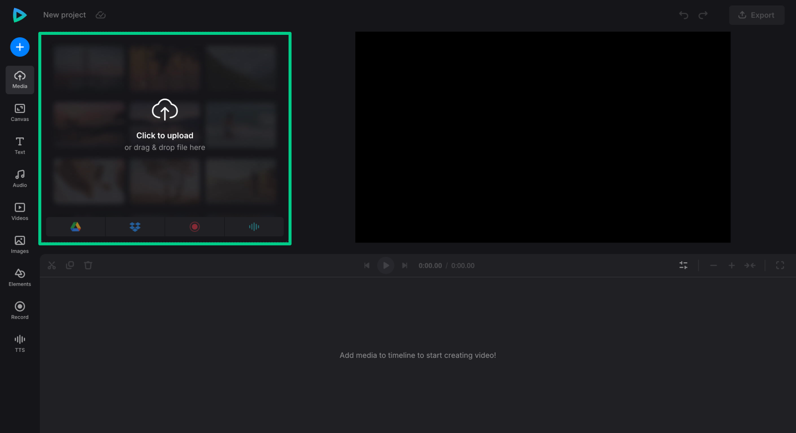 Add assets to create an animated Halloween GIF Upload assets to make Halloween GIF
