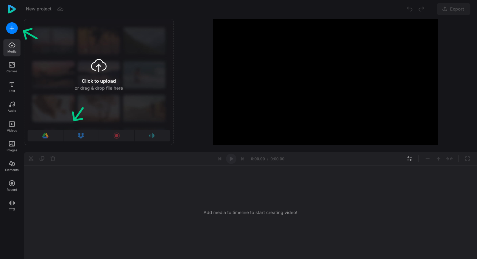 Upload assets to make Halloween gif party invitations