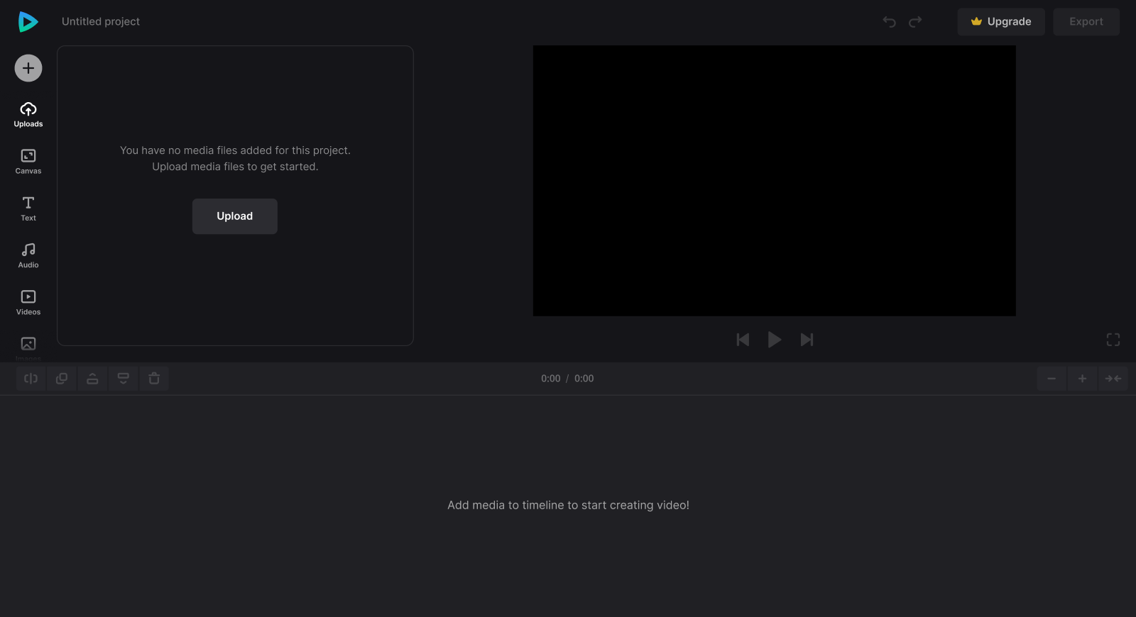 Upload files to make flip and rotate video