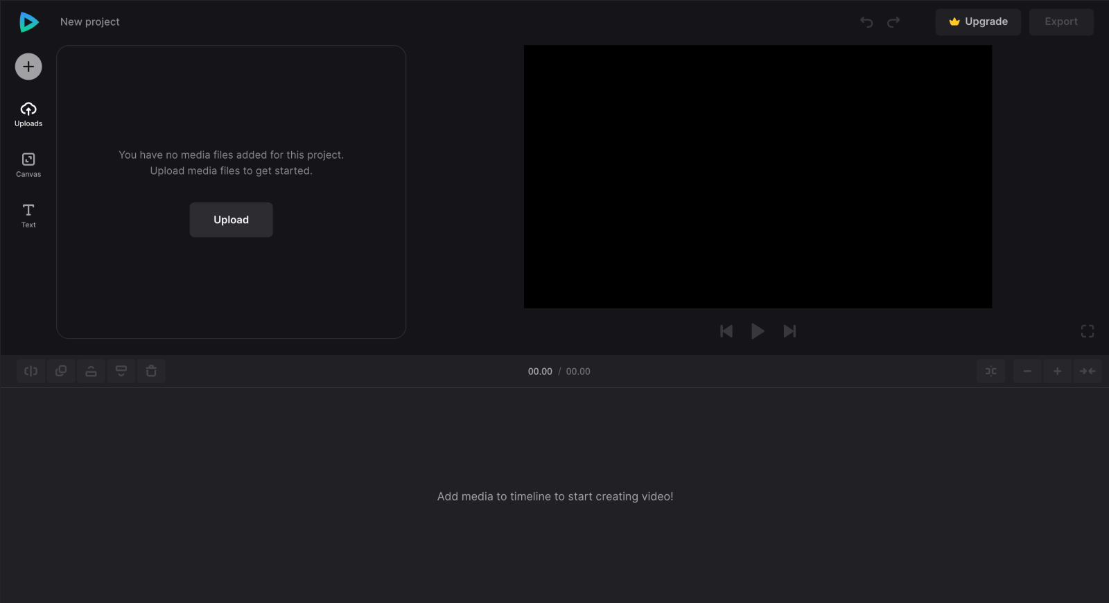 Upload files to create video content online