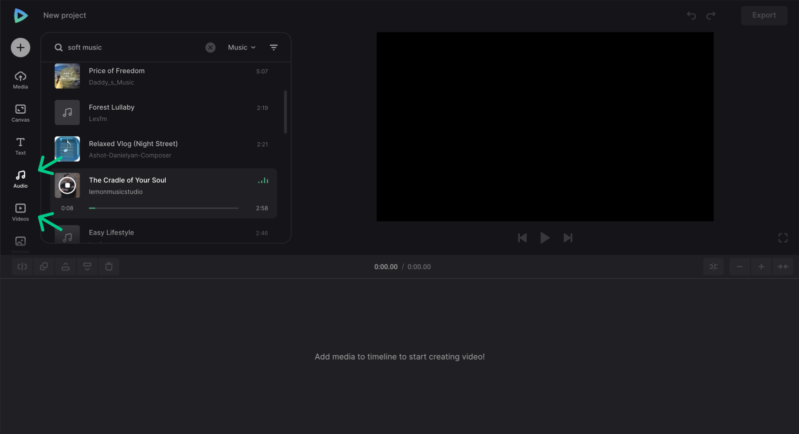Use stock audio for unboxing videos