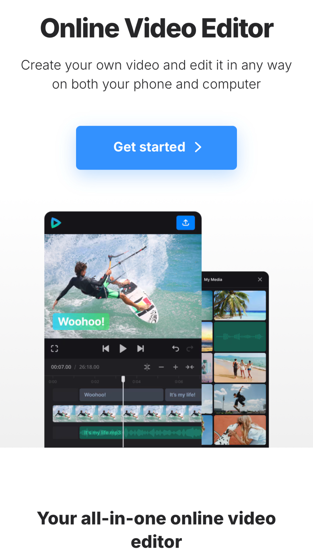 Video editor to add text to video on iPhone