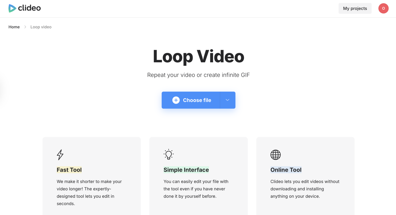 Video to GIF looper